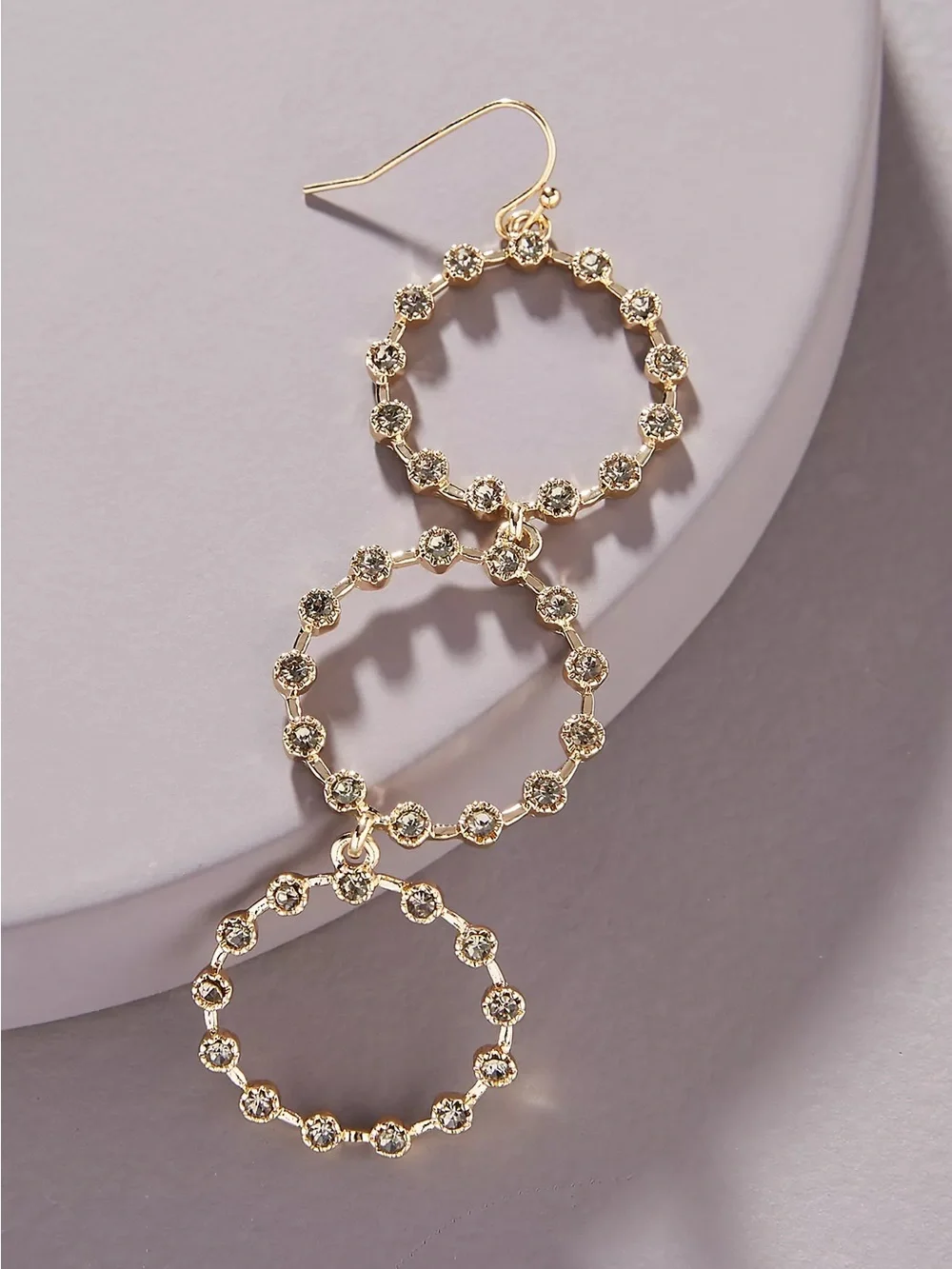 New Anthropologie Circle Marian Drop Earrings - Picture 2 of 8